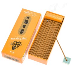 Encens Japonais Étoile du Matin Ambre Ambre Nippon Kodo 200 barres + encensoir - Grand Pack