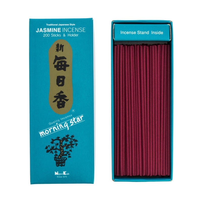 Encens Japonais Etoile du Matin Jasmin Jasmin Nippon Kodo 200 barres + encensoir - Grand Pack-ENCENS JAPONAIS-HOSTENATURA