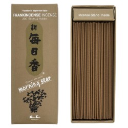 Encens Japonès Morning Star Església Frankincense Nippon Kodo 200 barretes + encenser - Paquet Gran