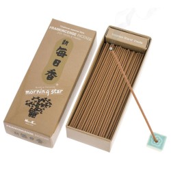 Incenso Xaponés Morning Star Igrexa Frankincense Nippon Kodo 200 varas + queimador de incenso - Paquete Grande