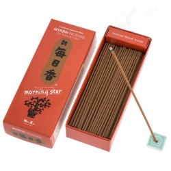 Encens japonès Morning Star Mirra Myrrh Nippon Kodo 200 barretes + encensador - Paquet Gran