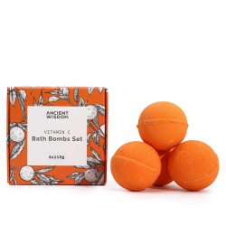 Bath Bomb Set with Vitamin C - 4 bombs of 115g each.