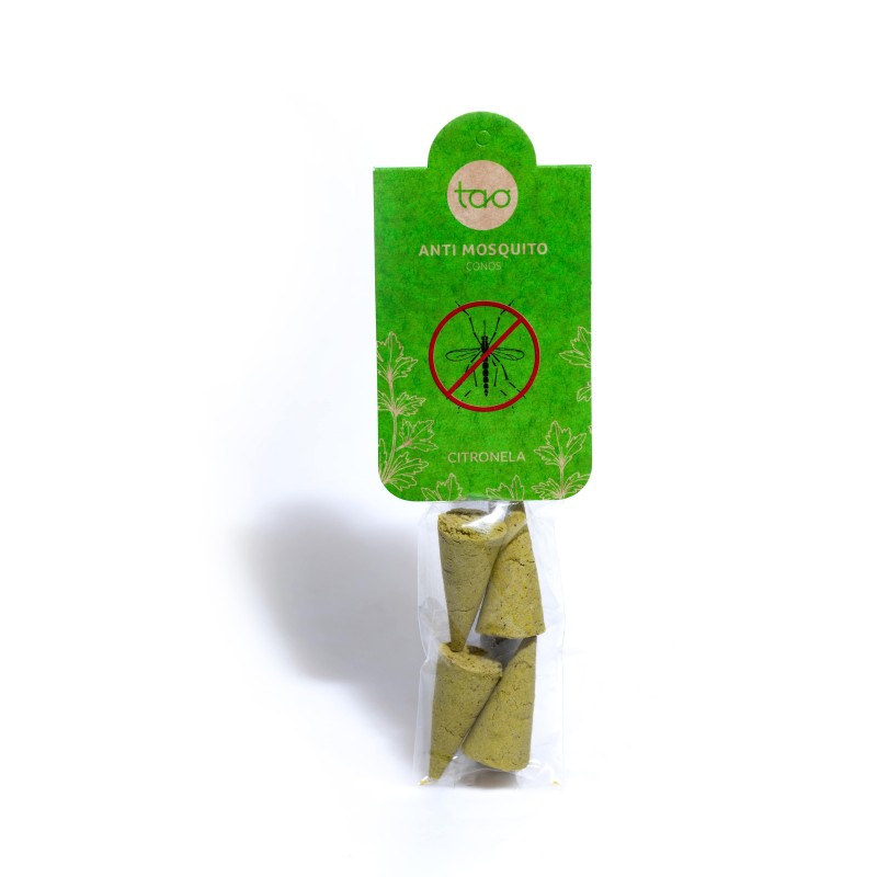 Anti-mosquito Incense Cones Citronella Incense TAO - 4 handmade cones-TAO ANTI-MOSQUITO INCENSES CITRONELLA BY SAGRADA MADRE-HOSTENATURA