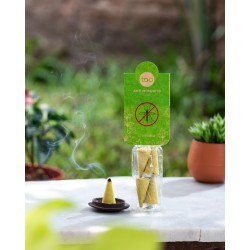 Citronella Anti-Muggen Wierook Cones TAO - 4 ambachtelijke kegels