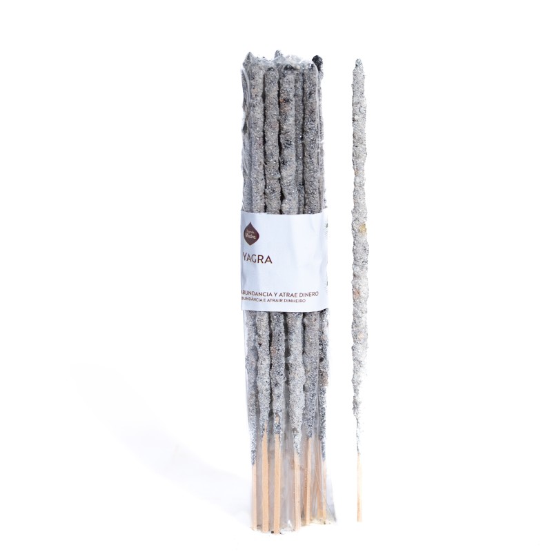 Handcrafted Yagra Sacred Mother Abundance and Money Attraction Incense - Pack of 20 sticks-INCIENSOS ARTESANOS SAGRADA MADRE - PACK 20 UNIDADES-HOSTENATURA