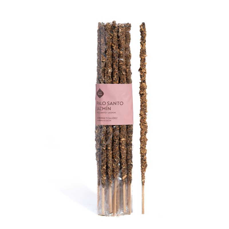 Artisan Palo Santo and Jasmine Incense Holy Mother Harmony and Warmth - Pack 20 bars-ARTISAN INCENSES SAGRADA MADRE - PACK 20 UNITS-HOSTENATURA