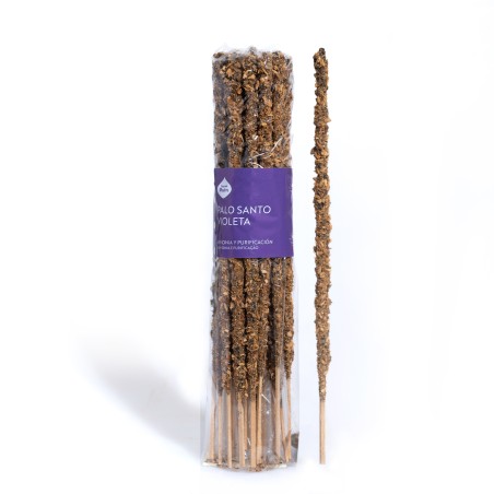 Incenso Artesanal Palo Santo e Violeta Sagrada Mãe Harmonia e Purificação - Pacote 20 palitos