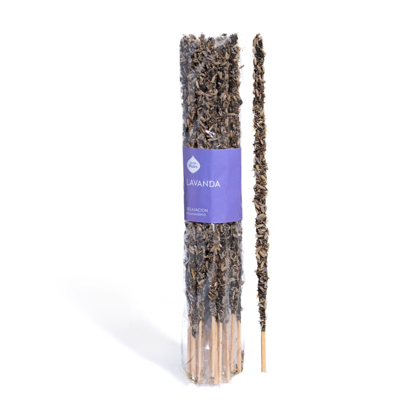 Incenso Artesanal Lavanda Sagrada Mãe Relaxamento - Pacote com 20 varetas-INCIENSOS ARTESANOS SAGRADA MADRE - PACK 20 UNIDADES-HOSTENATURA