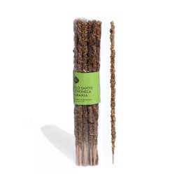 Artisan Palo Santo Incense, Citronella and Orange Holy Mother Harmony and Healing - Pack 20 bars