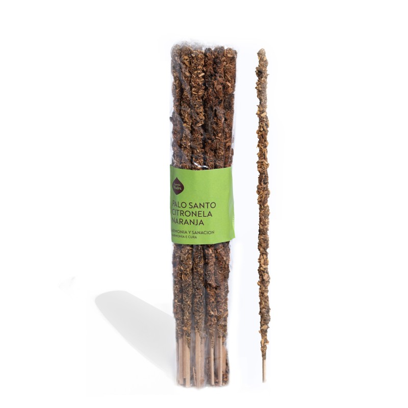 Ambachtelijke wierook Palo Santo, Citronella en Sinaasappel Heilige Moeder Harmonie en Genezing - Pak 20 stokjes-SAGRADA MADRE ARTISANISCHE WIEROOK - PAK 20 EENHEDEN-HOSTENATURA