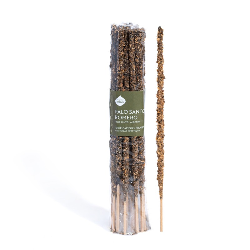 Artisan Palo Santo and Rosemary Incense Holy Mother Purification and Protection - Pack 20 bars-ARTISAN INCENSES SAGRADA MADRE - PACK 20 UNITS-HOSTENATURA