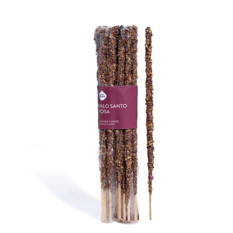 Encens artisanal de Palo Santo et Rose Sacrée Mère Harmonie et Amour - Pack de 20 bâtonnets-ENCENS ARTISANAUX SAGRADA MADRE - PACK 20 UNITÉS-HOSTENATURA