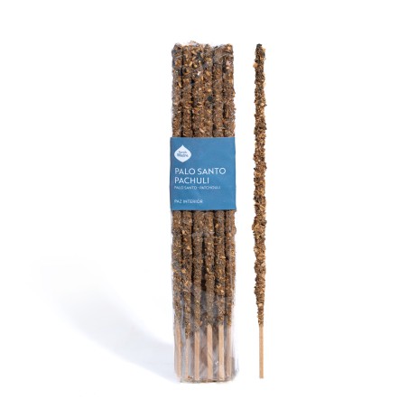 Handwerklich hergestellter Weihrauch Palo Santo und Patchouli Heilige Mutter Innerer Frieden - Packung mit 20 Riegeln