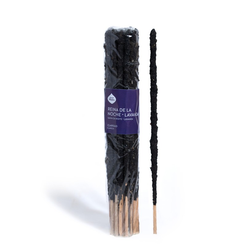 Incenso Artesanal Rainha da Noite e Lavanda Sagrada Mãe Clareza - Pacote 20 palitos-INCENSOS ARTESANAIS SAGRADA MADRE - PACK 20 UNIDADES-HOSTENATURA