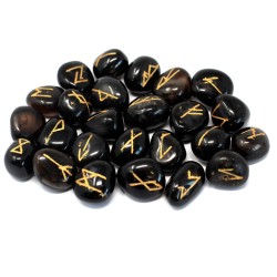 Indian Black Onyx Rune Set