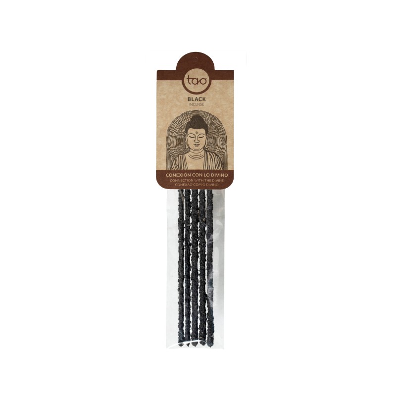 Sandelholz Räucherstäbchen TAO Schwarz Verbindung mit dem Göttlichen - Weihrauch TAO - 5 Riegel-TAO Black Incenses von Sagrada Madre-HOSTENATURA