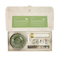 Set di Rituali Giapponesi - Salvia Bianca e Incenso Nippon Kodo - Include un brucia-incenso con base di marmo.