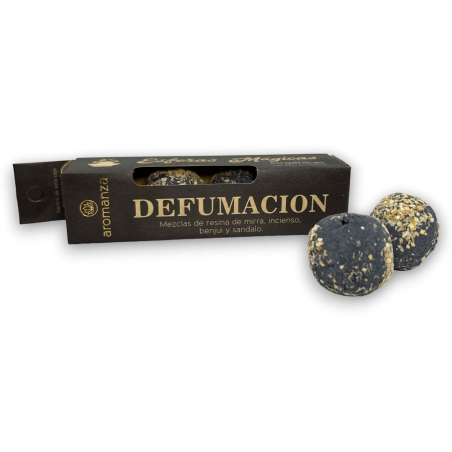 AROMANZA Defumation Magic Spheres - Iluminarte Argentina - 4 ontsmettingsbollen Mirre, wierook, benzoë en sandelhoutharsen.