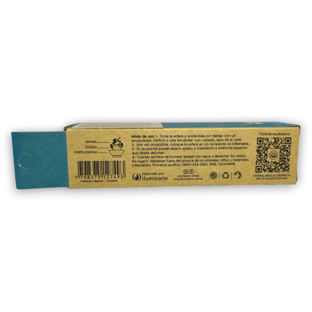Esferes Màgiques Neteja AROMANZA - Il·luminar-te Argentina - 4 bombetes defumació Resina Encens, Benjuí i fulles d'Eucaliptus.