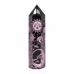 Puntas de obsidiana negra (aprox. 60-70 g, 9 cm) - Mystic Story - Rosa