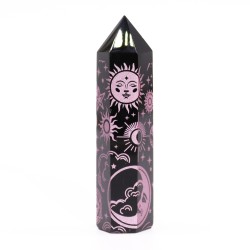 Pontas de Obsidiana Negra (aprox. 60-70 g, 9 cm) - Mystic Story - Rosa