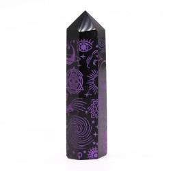 Black Obsidian Points (aprox. 60-70g, 9cm) - Mystic Story - Deep Purple