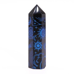 Black Obsidian Tips (approx. 60-70 g, 9 cm) - Mystic Story - Midnight Blue