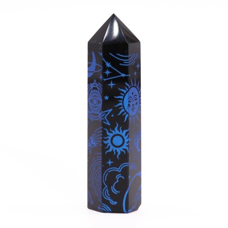 Czarne Obsydianowe Punkty (ok. 60-70g, 9cm) - Mystic Story - Midnight Blue