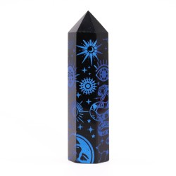 Black Obsidian Tips (approx. 60-70 g, 9 cm) - Mystic Story - Midnight Blue