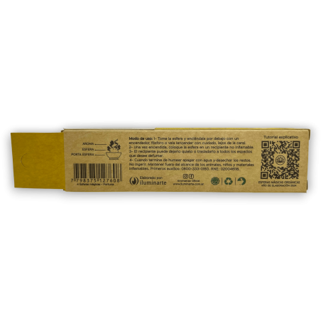 Esferas Mágicas Fortuna AROMANZA - Iluminarte Argentina - 4 bombitas defumación Vainilla, Canela, Coco, Ámbar, Cacao y Romero