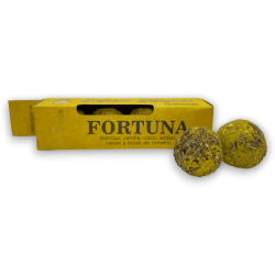 Esferas Mágicas Fortuna AROMANZA - Iluminarte Argentina - 4 bombitas defumación Vainilla, Canela, Coco, Ámbar, Cacao y Romero