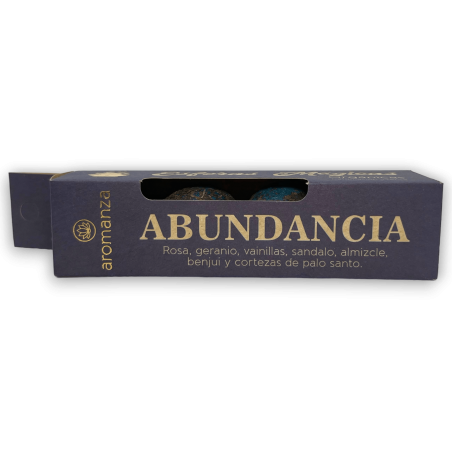 Magische Sferen Overvloed AROMANZA - Iluminarte Argentina - 4 bollen Roos, Geranium, Vanille, Sandelhout, Benzoë en Palo Santo