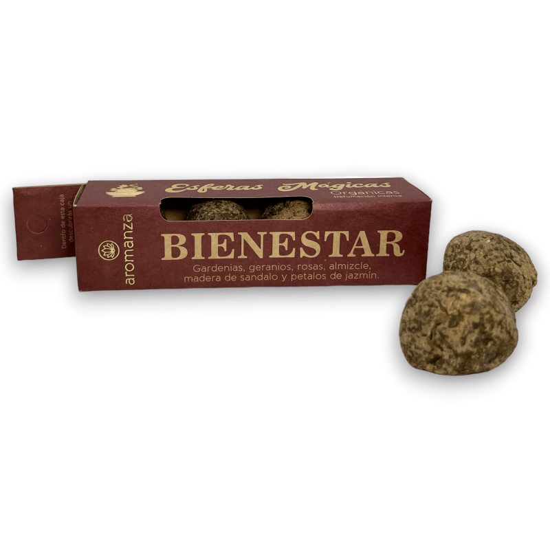 Esferas Mágicas Bienestar AROMANZA - Iluminarte Argentina - 4 bombitas Gardenias, Geranios, Rosas, Almizcle, Sándalo y Jazmín-Esfera Magikoak Aromanza Box-HOSTENATURA