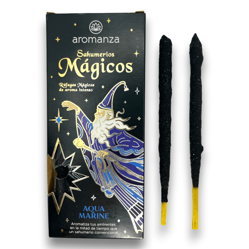 Magic Incense Water Aromanza Incense Aqua Marine - Iluminarte Argentina - 10 artisan thick bars-Magical Incense Aromanza Incense Iluminarte Argentina-HOSTENATURA