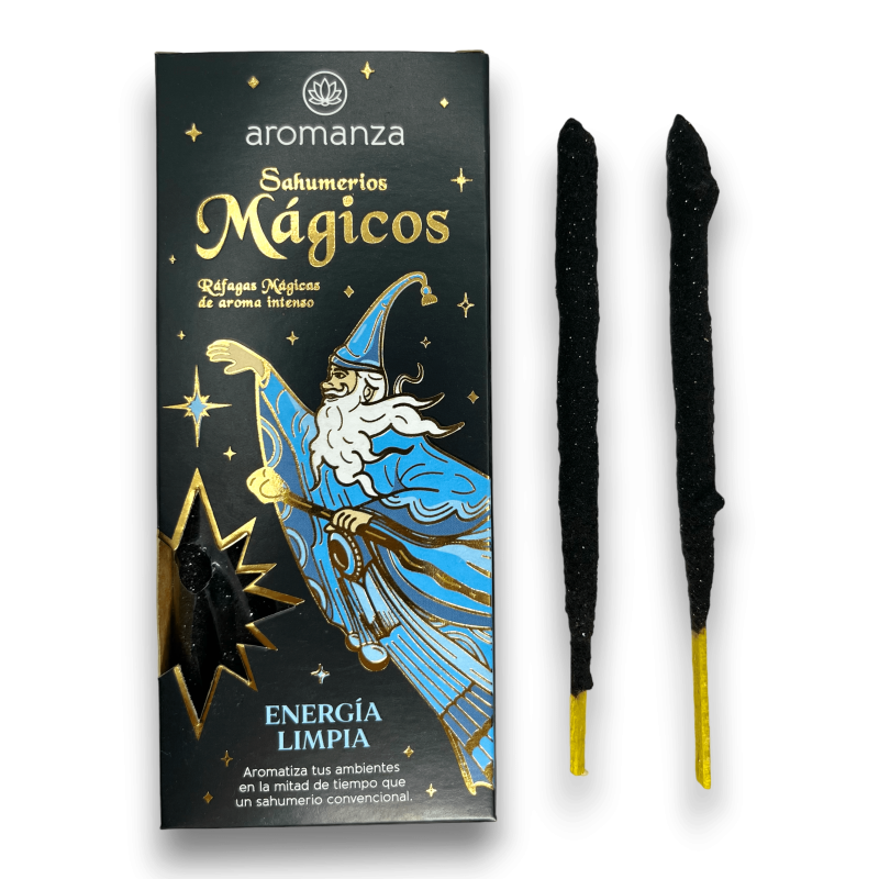 Incenso Magical Sahumerios Clean Energy Aromanza - Iluminarte Argentina - 10 palitos grossos feitos à mão-Incenso Mágico Sahumerios Aromanza Iluminarte Argentina-HOSTENATURA