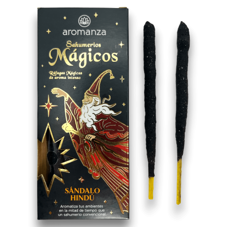 Incenso Magical Sahumerians de Sândalo Indiano Aromanza - Iluminarte Argentina - 10 palitos grossos feitos à mão
