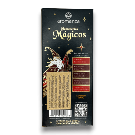 Incenso Magical Sahumerians de Sândalo Indiano Aromanza - Iluminarte Argentina - 10 palitos grossos feitos à mão