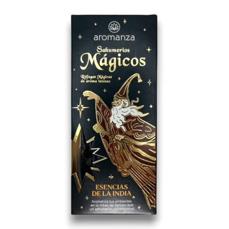 Magical Sahumerios Essences of India Aromanza Incense - Iluminarte Argentina - 10 grubych ręcznie robionych patyczków