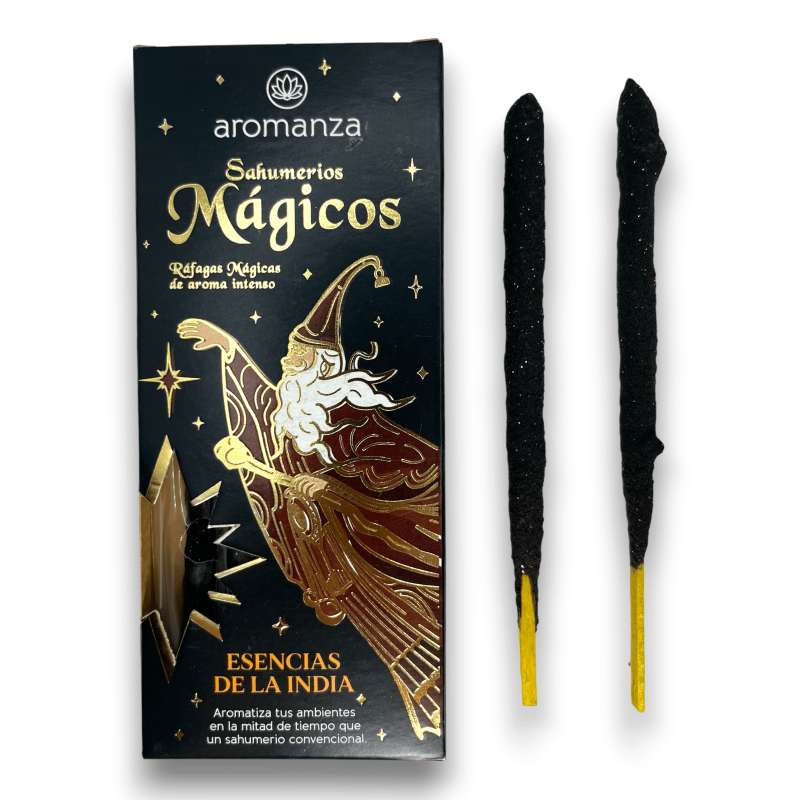 Incenso Mágico Sahumerios Essências da Índia Aromanza - Iluminarte Argentina - 10 palitos grossos feitos à mão-Incenso Mágico Sahumerios Aromanza Iluminarte Argentina-HOSTENATURA