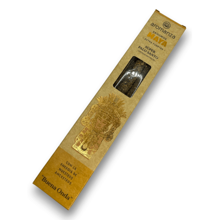 Sahumos Maya Super Palo Santo Buena Onda Aromanza Wierook - Iluminarte Argentina - 3 extra grote/sterke stokjes