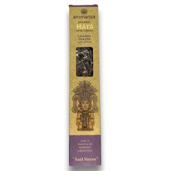 Incenso Sahumos Maya Lavender Violet Anti Stress Aromanza - Iluminarte Argentina - 3 bastões extra grandes / fortes