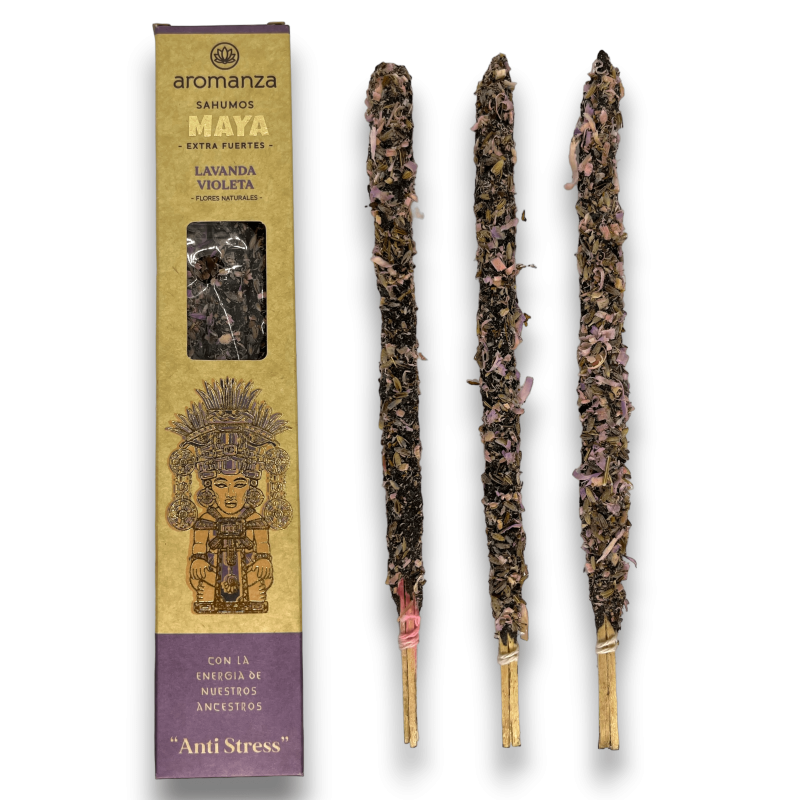 Maya Lavanda Violetta Anti Stress Incenso Aromanza Sahumos - Iluminarte Argentina - 3 barrette extra Large / Strong-Incenso Maya Sahumos Aromanza Extra Large Argentina-HOSTENATURA