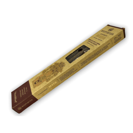 Mayan Sahumos Essences of India with Palo Santo Humility Aromanza Incense - Iluminarte Argentina - 3 extra large bars