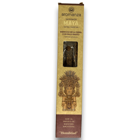 Mayan Sahumos Essences of India with Palo Santo Humility Aromanza Incense - Iluminarte Argentina - 3 extra large bars