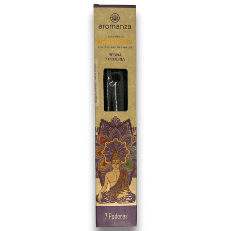Master Incens Burners 7 Powers Aromanza Incense - Iluminarte Argentina - 8 bețișoare groase cu rășini naturale