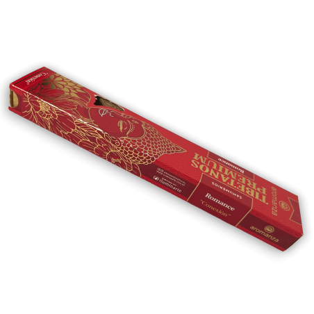 Incienso Tibetano Premium Romance Conexión Aromanza Inciensos - Iluminarte Argentina - 8 varillas gruesas