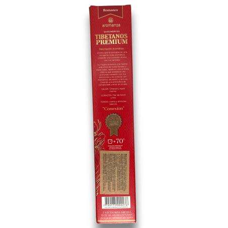 Incienso Tibetano Premium Romance Conexión Aromanza Inciensos - Iluminarte Argentina - 8 varillas gruesas