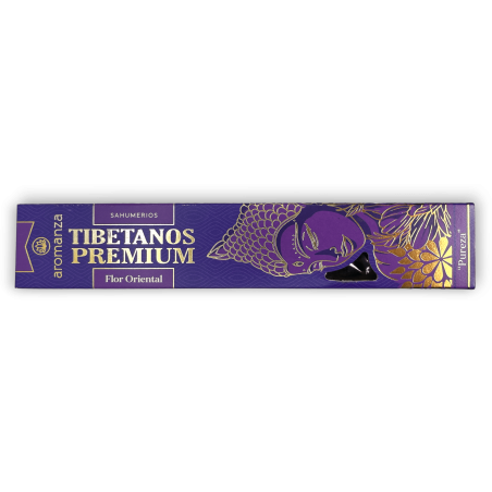 Incienso Tibetano Premium Flor Oriental Pureza Aromanza Inciensos - Iluminarte Argentina - 8 varillas gruesas