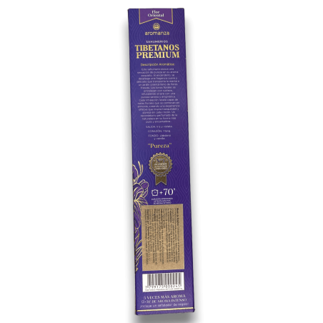 Incienso Tibetano Premium Flor Oriental Pureza Aromanza Inciensos - Iluminarte Argentina - 8 varillas gruesas
