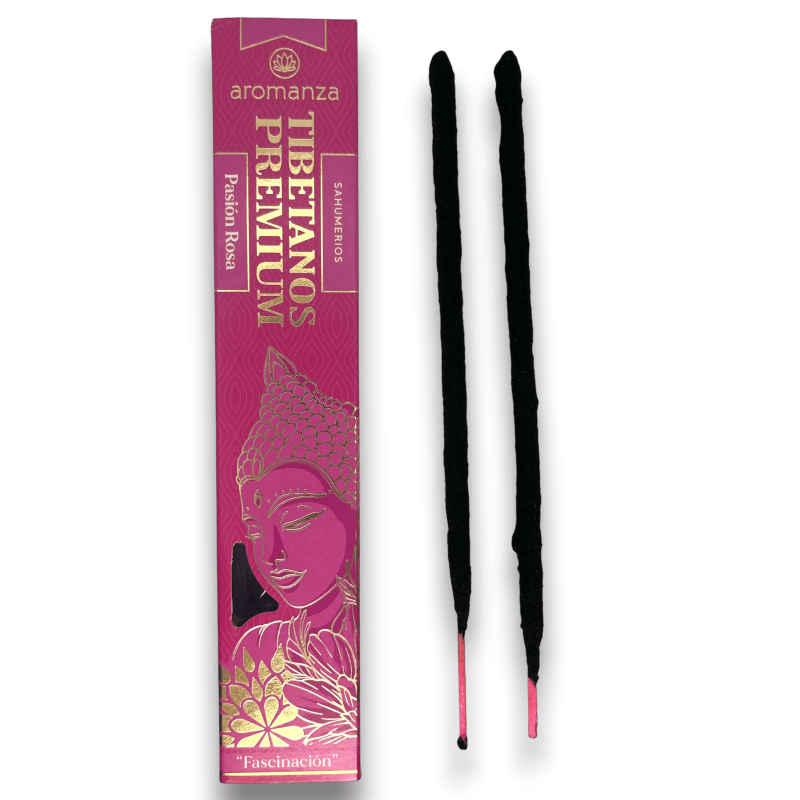 Encens Tibétain Premium Passion Pink Fascination Encens Aromanza - Iluminarte Argentina - 8 bâtonnets épais-Encens tibétain premium Encens Aromaanza Iluminarte Argentine-HOSTENATURA